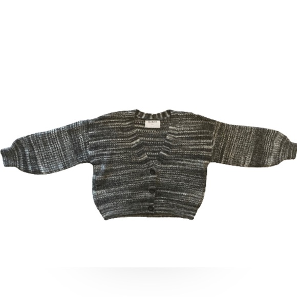 🆕 RESERVED X Old Navy Girls Cropped Space-Dye Cardigan Sweater Black Girls - Picture 4 of 11
